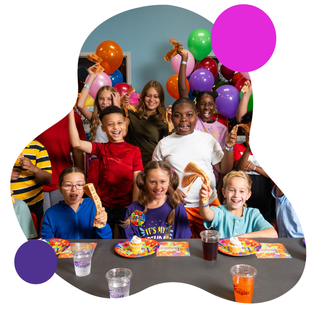 Image of a Group of Kids at a Funplex Party