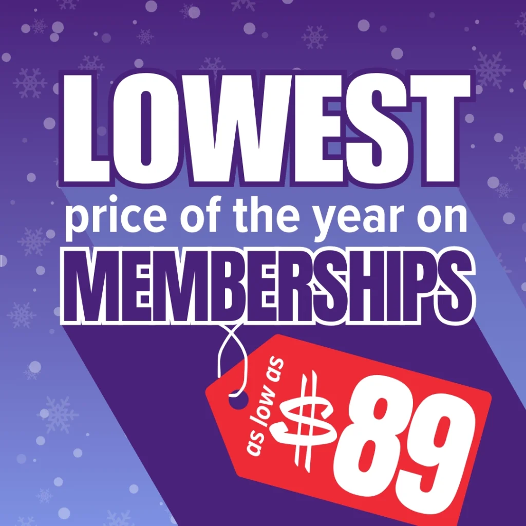 Black Friday Lowest price of the year on memberships