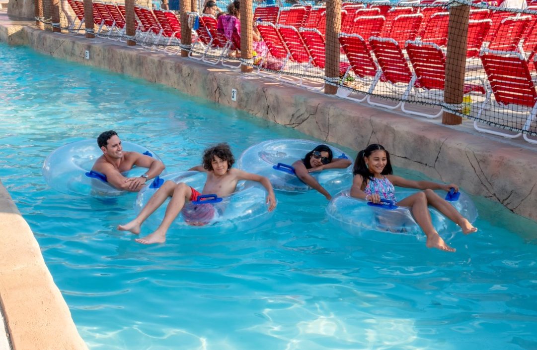 Family in the Lazy river