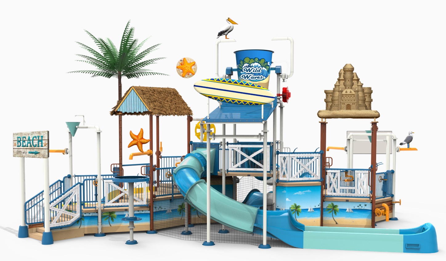 Render of the new water park at The Funplex at East Hanover